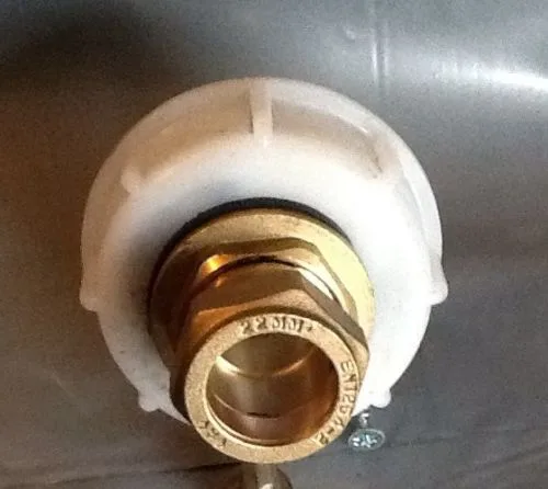 WVT04 22mm Speedfit Blue Brass Alkathene Connector