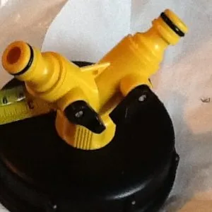 WVT44 IBC Tank Tap Y Piece Double Outlet with Hose Fitting 85-100mm DN 80 s 100 x 8