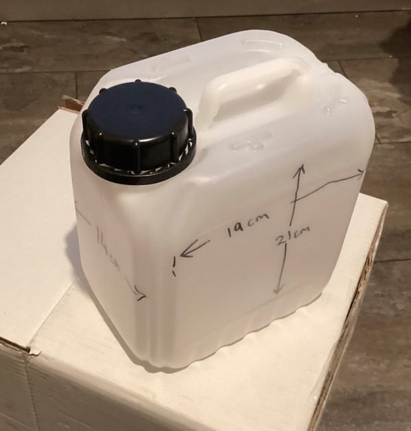 4 Litre Containers Wear Valley Tanks with Measurements