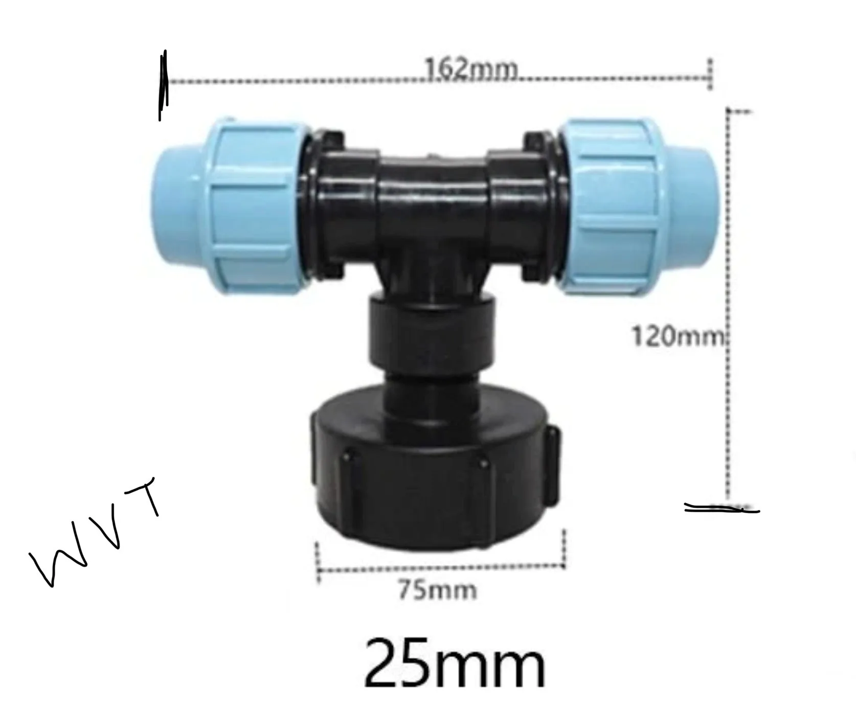 Alkethene 25mmTee